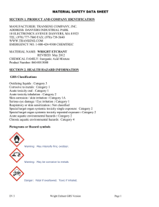MATERIAL SAFETY DATA SHEET  SECTION 1. PRODUCT AND COMPANY IDENTIFICATION