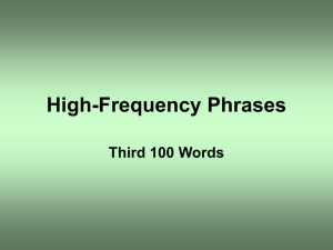 High-Frequency Phrases Third 100 Words