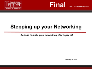 Final Stepping up your Networking (rev.1 vs 01.16.09 original)