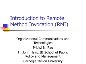 Introduction to Remote Method Invocation (RMI)