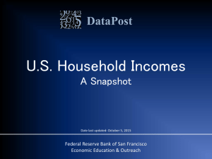 U.S. Household Incomes DataPost A Snapshot Federal Reserve Bank of San Francisco