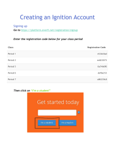 Creating an Ignition Account Signing up Go to