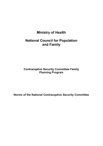 Ministry of Health National Council for Population and Family