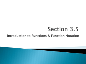 Introduction to Functions &amp; Function Notation