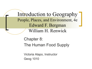 Introduction to Geography Edward F. Bergman William H. Renwick Chapter 8: