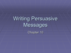 Writing Persuasive Messages Chapter 10