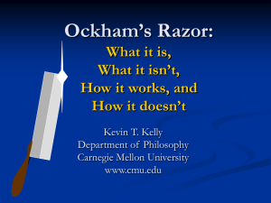 Ockham’s Razor: What it is, What it isn’t, How it works, and