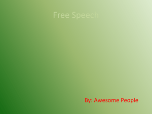 Free Speech By: Awesome People