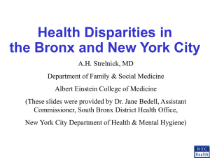 Health Disparities in the Bronx and New York City