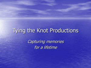 Tying the Knot Productions Capturing memories for a lifetime