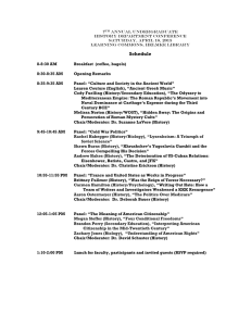 7 Annual Undergraduate History Department Conference Saturday, April 18, 2015