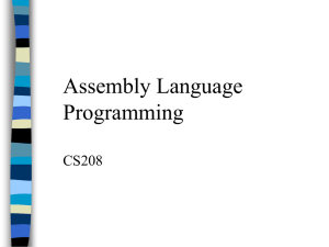 Assembly Language Programming CS208