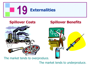 19 Externalities Spillover Costs Spillover Benefits