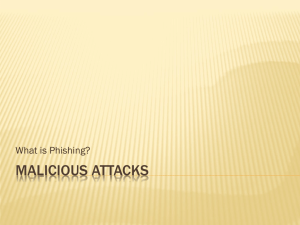 MALICIOUS ATTACKS What is Phishing?