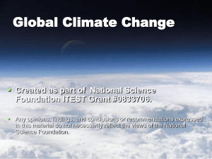 Global Climate Change  Created as part of National Science