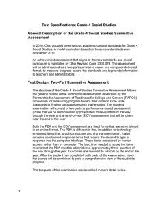 Test Specifications: Grade 4 Social Studies