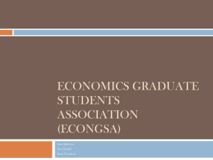ECONOMICS GRADUATE STUDENTS ASSOCIATION (ECONGSA)