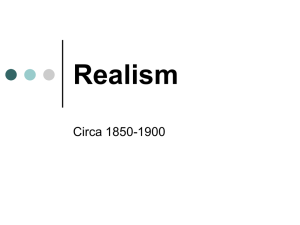 Realism Circa 1850-1900