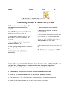 4.4-Rivalry in North America  After reading section 4.4, complete the questions. Name: