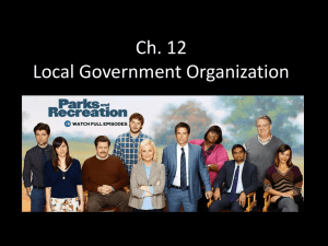 Ch. 12 Local Government Organization