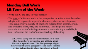 Monday Bell Work Lit Term of the Week