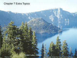 Chapter 7 Extra Topics Crater Lake, Oregon
