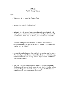 Othello Act II Study Guide