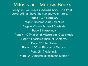 Mitosis and Meiosis Books