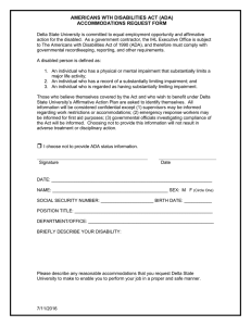 AMERICANS WTH DISABILITIES ACT (ADA) ACCOMMODATIONS REQUEST FORM