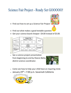 Find out how to set up a Science Fair Project