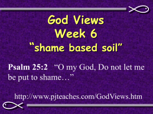 God Views Week 6 “ shame based soil”
