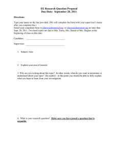 EE Research Question Proposal Due Date:  September 20, 2011