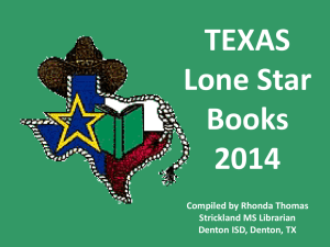TEXAS Lone Star Books 2014
