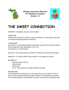 THE SWEET CONNECTION Michigan Agriscience Education For Elementary Students