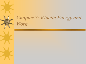 Chapter 7: Kinetic Energy and Work