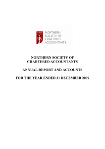 NORTHERN SOCIETY OF CHARTERED ACCOUNTANTS  ANNUAL REPORT AND ACCOUNTS