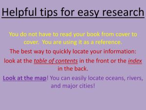 Helpful tips for easy research
