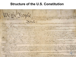 Structure of the U.S. Constitution