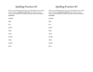 Spelling Practice #3