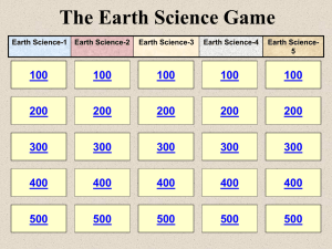 The Earth Science Game 100 200 300