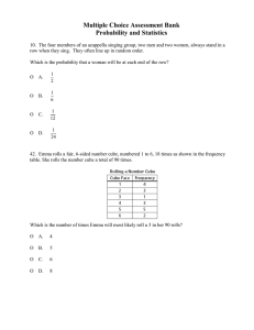 Multiple Choice Assessment Bank Probability and Statistics