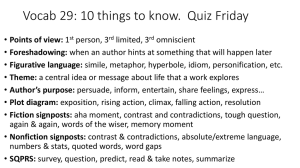Vocab 29: 10 things to know.  Quiz Friday