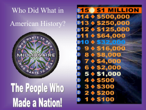 Who Did What in American History?