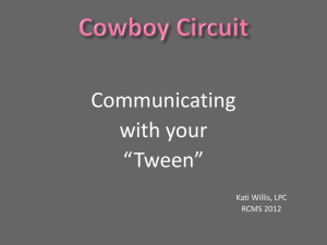 Communicating with your “Tween” Kati Willis, LPC
