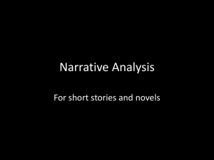 Narrative Analysis For short stories and novels