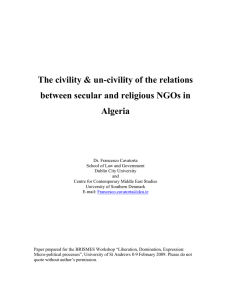 The civility &amp; un-civility of the relations Algeria