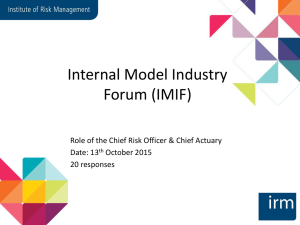 Internal Model Industry Forum (IMIF) Date: 13
