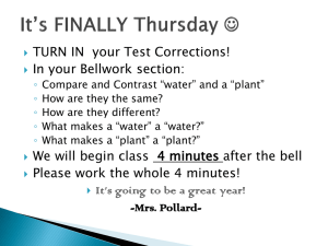 TURN IN  your Test Corrections! In your Bellwork section: