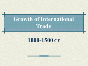Growth of International Trade 1000-1500 CE