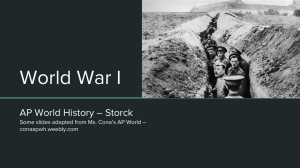 World War I AP World History – Storck conaapwh.weebly.com